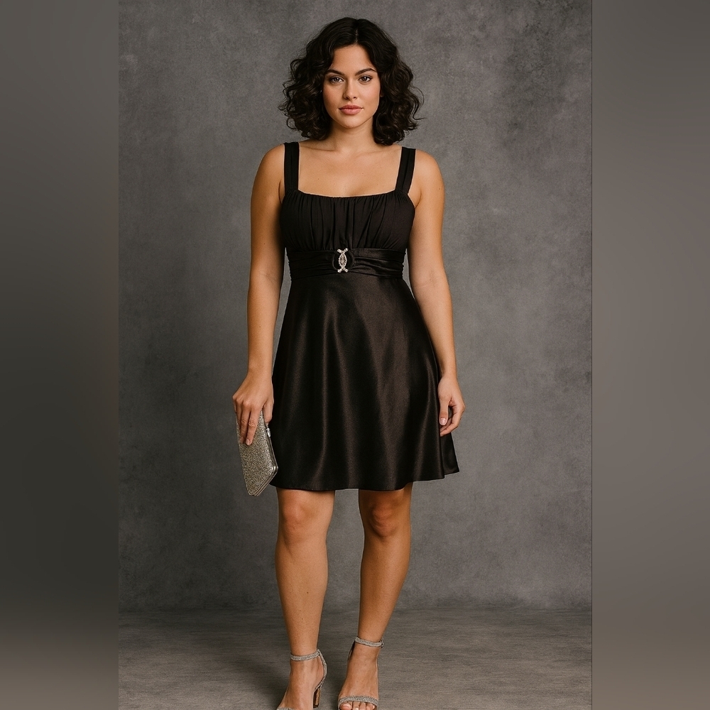 Source Unknown Black Mini Dress